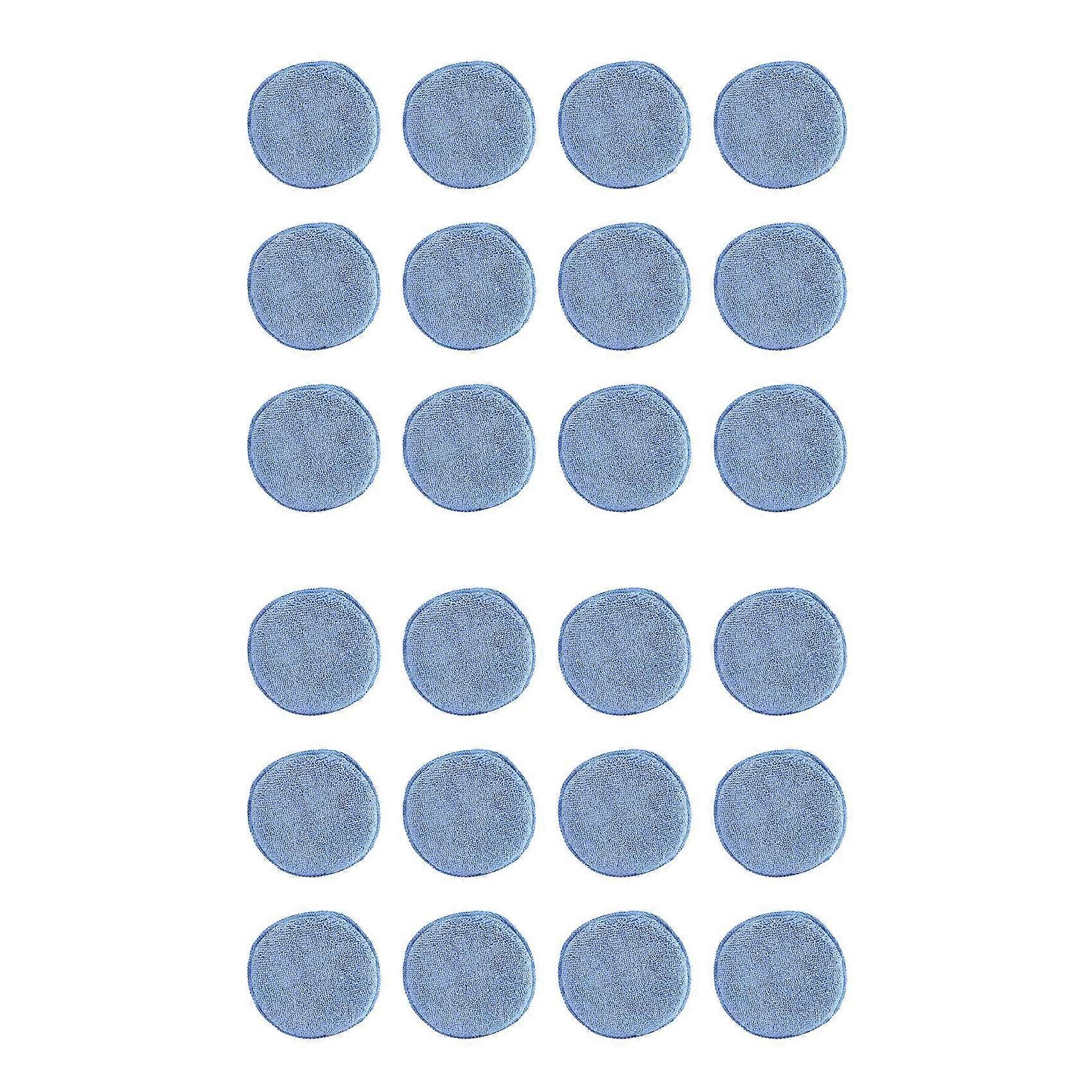 Microfiber Wax Applicator 24Pcs Car Cleaning Polish Wax Foam Sponge Polishing Sponge, Blue