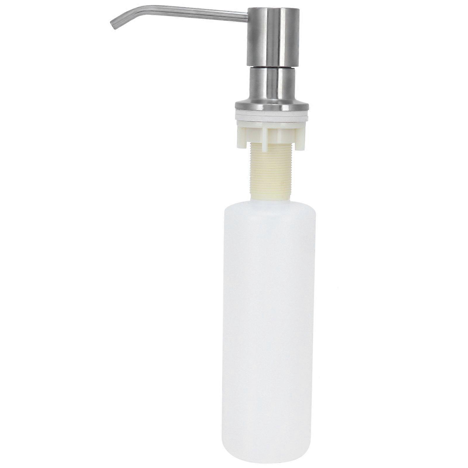 Kitchen Sink Soap Dispenser Brushed Refillable Reusable Lotion Pump Bottle Organizer