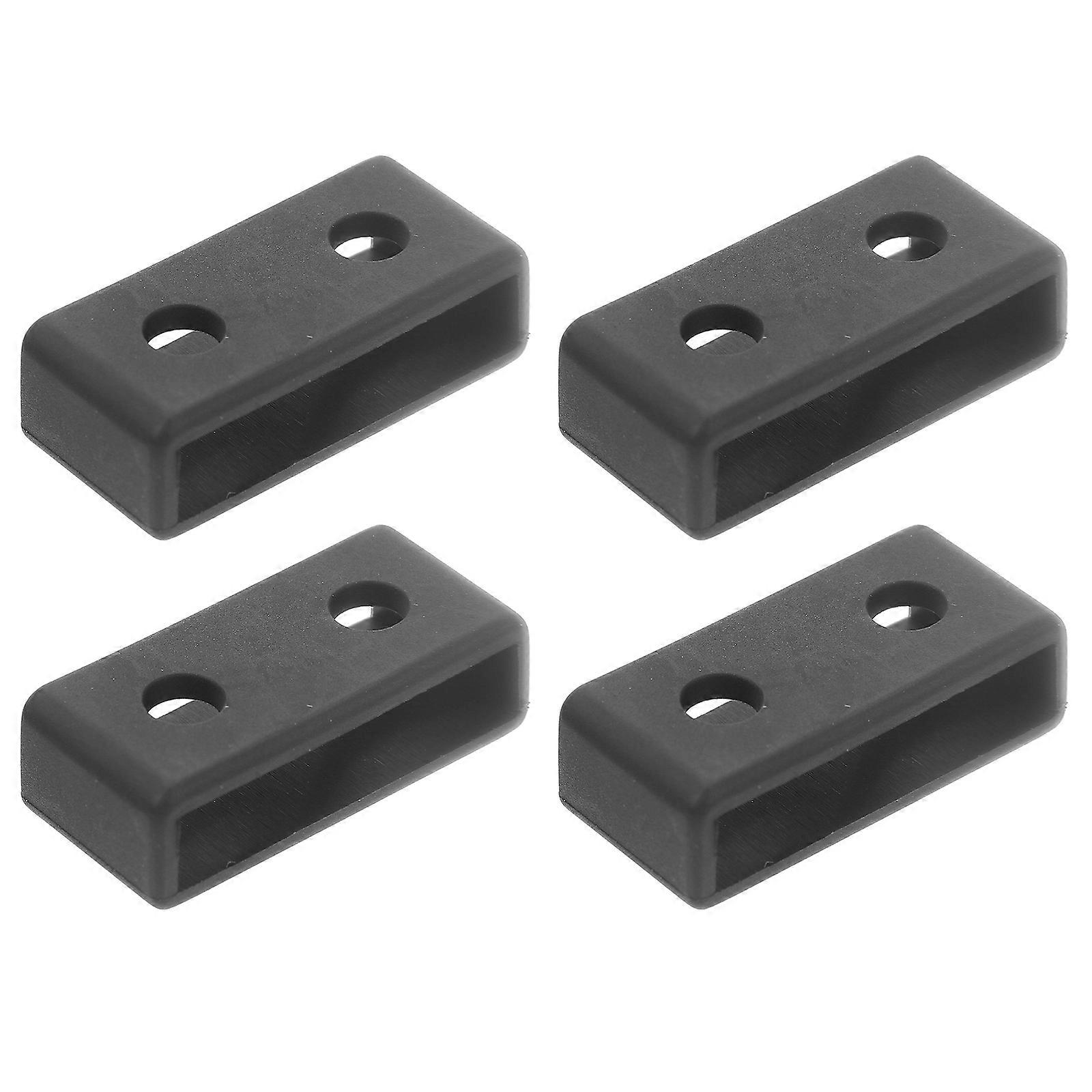 Watch Band Accessories 4Pcs Black Non-slip Design Compatible With CASIO 24mm Strap Width Daily Usage