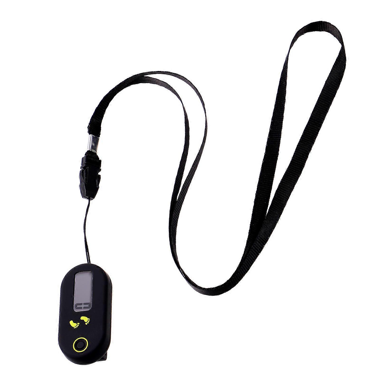 Portable Mini Pedometer Step Counter For Fitness Enthusiasts Daily Tracking Black Color 1Set
