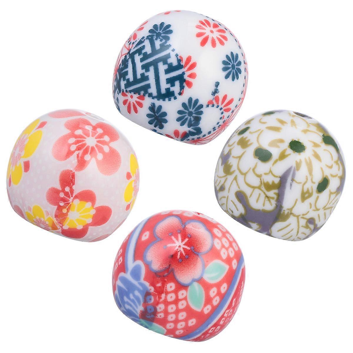 Incense Burner Ceramic Lotus Ball Creative Incense Rack for 4Pcs Set