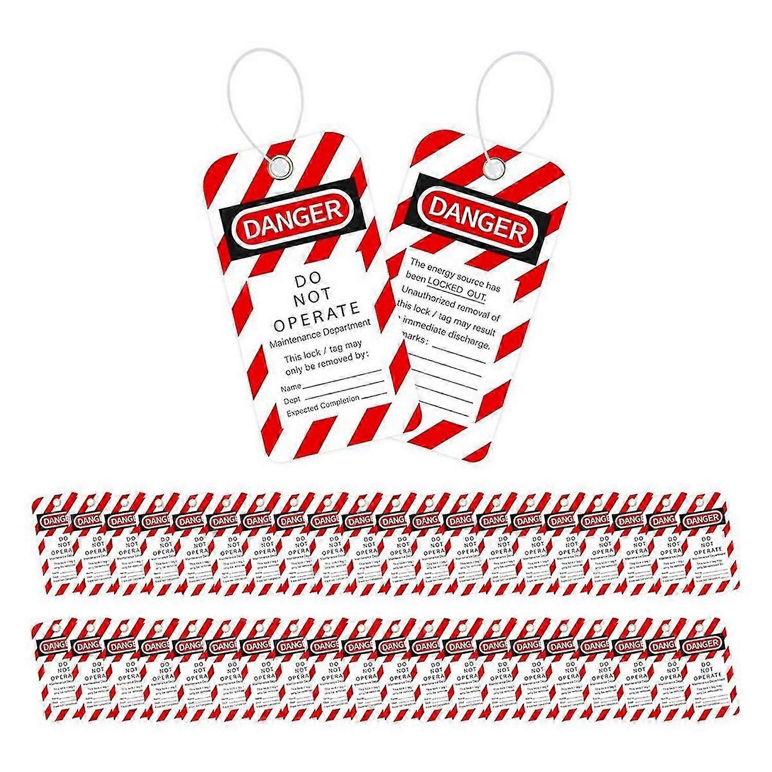 Lockout Tagout Tags, 3 X 5.75-Inch, 40 Danger Do Not Operate Tags with 40 Zip Ties, Tear & Water Tag