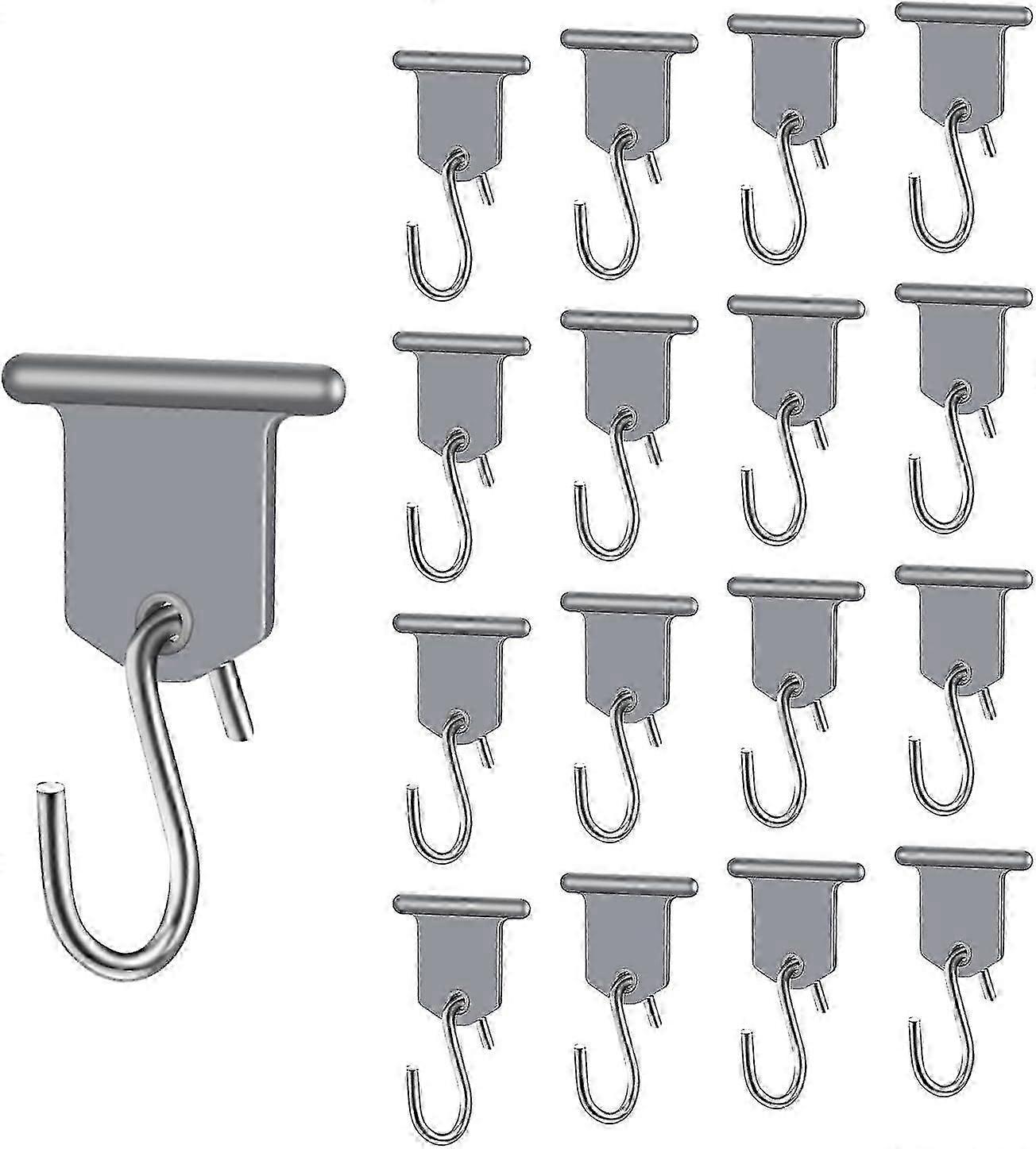 RV Awning Hooks, 17 PCS RV Awning Accessory Hangers, Camping Awning Hook, Piping Rail Accessories for Motorhome, Caravan, Christmas Party, Camping