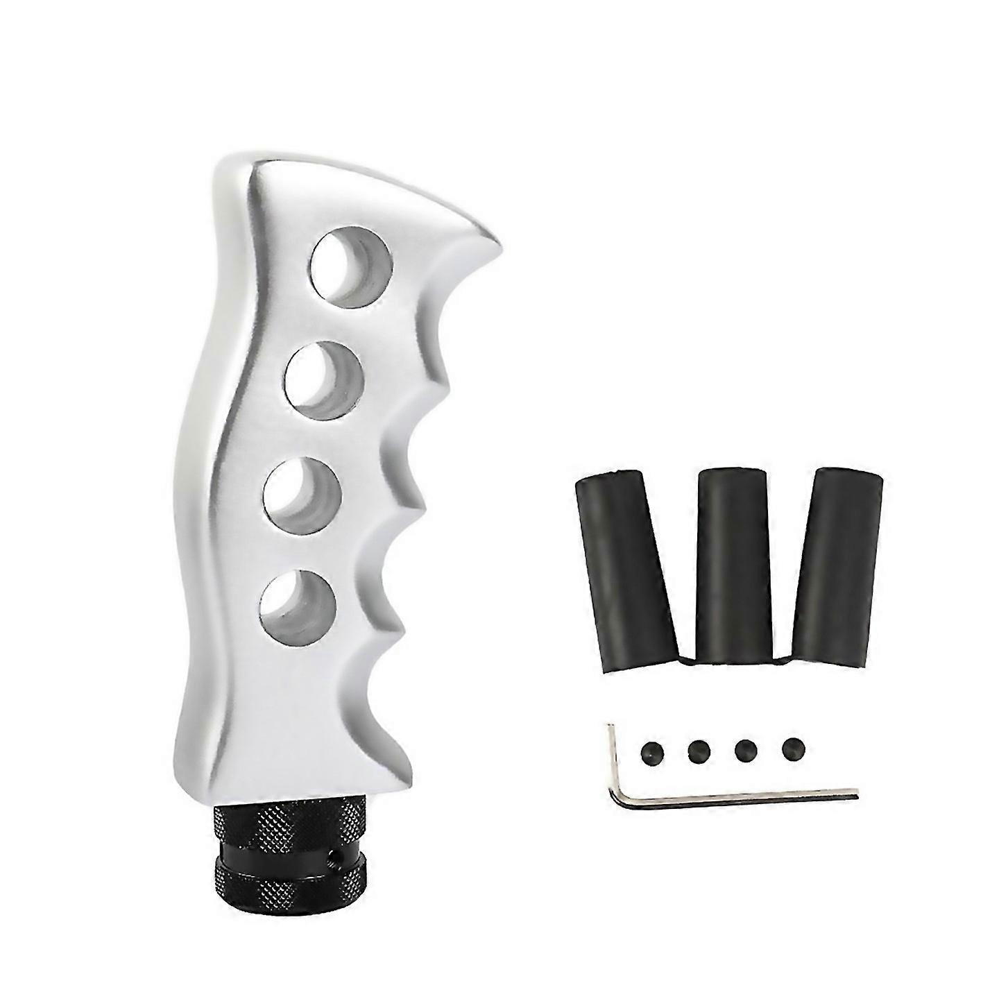 For Car Manual Gear Shift Tip Kit Knife Grip Handle Shift Knobsilver