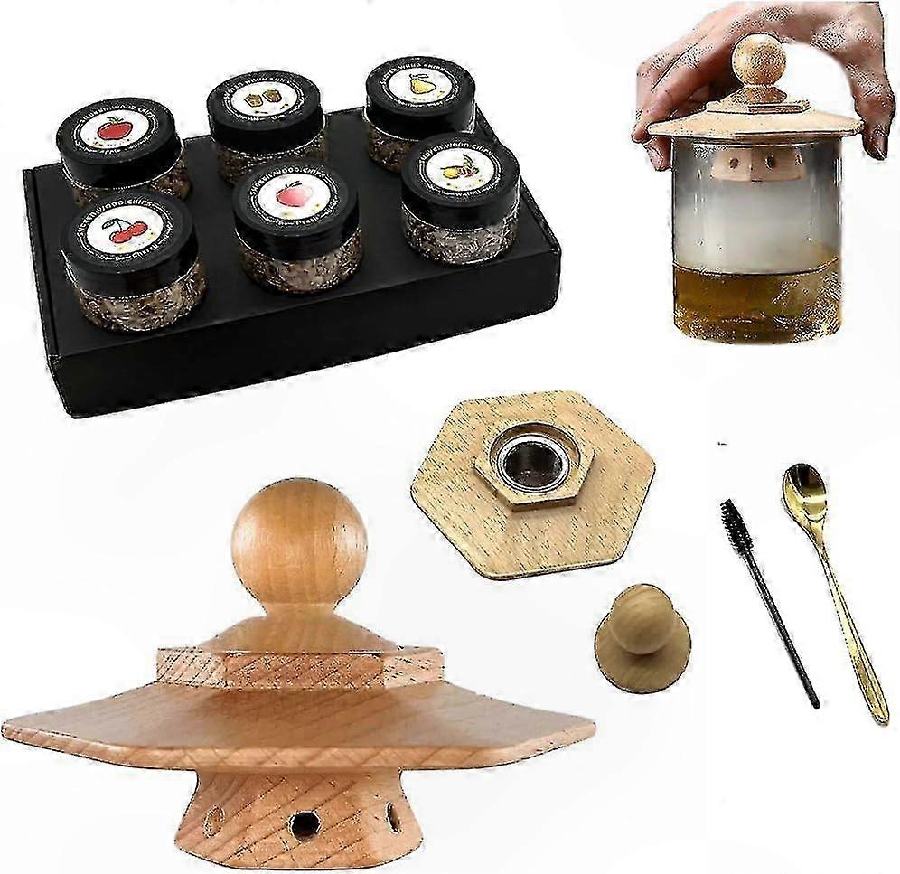 Drink Smoker Kit for Whiskey, Cheese, and Cocktail Flavoring - Bar Accessories for Men, Dad, Husband