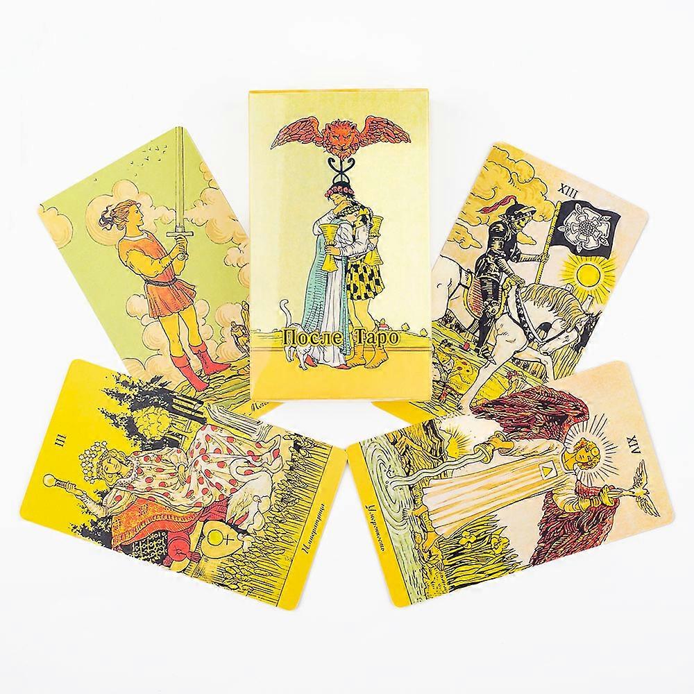 2025 Russian Visions �����ݧ� ���ѧ�� After Tarot Cards 78Pcs Divination Fate Deck Board Game Card For Family Party 10.3*6cm