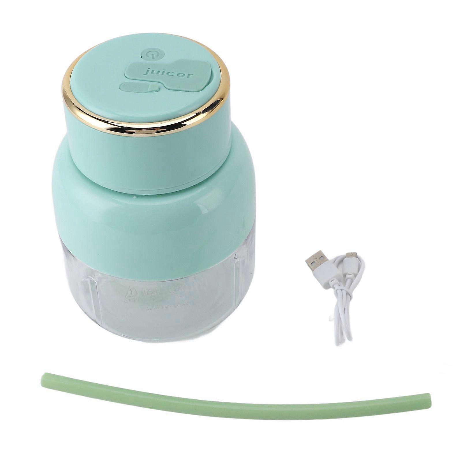 Portable Blender 800ml Capacity Electric Portable Juice Cup USB Rechargeable Juicer Blender for Home Sport Office Camping Green