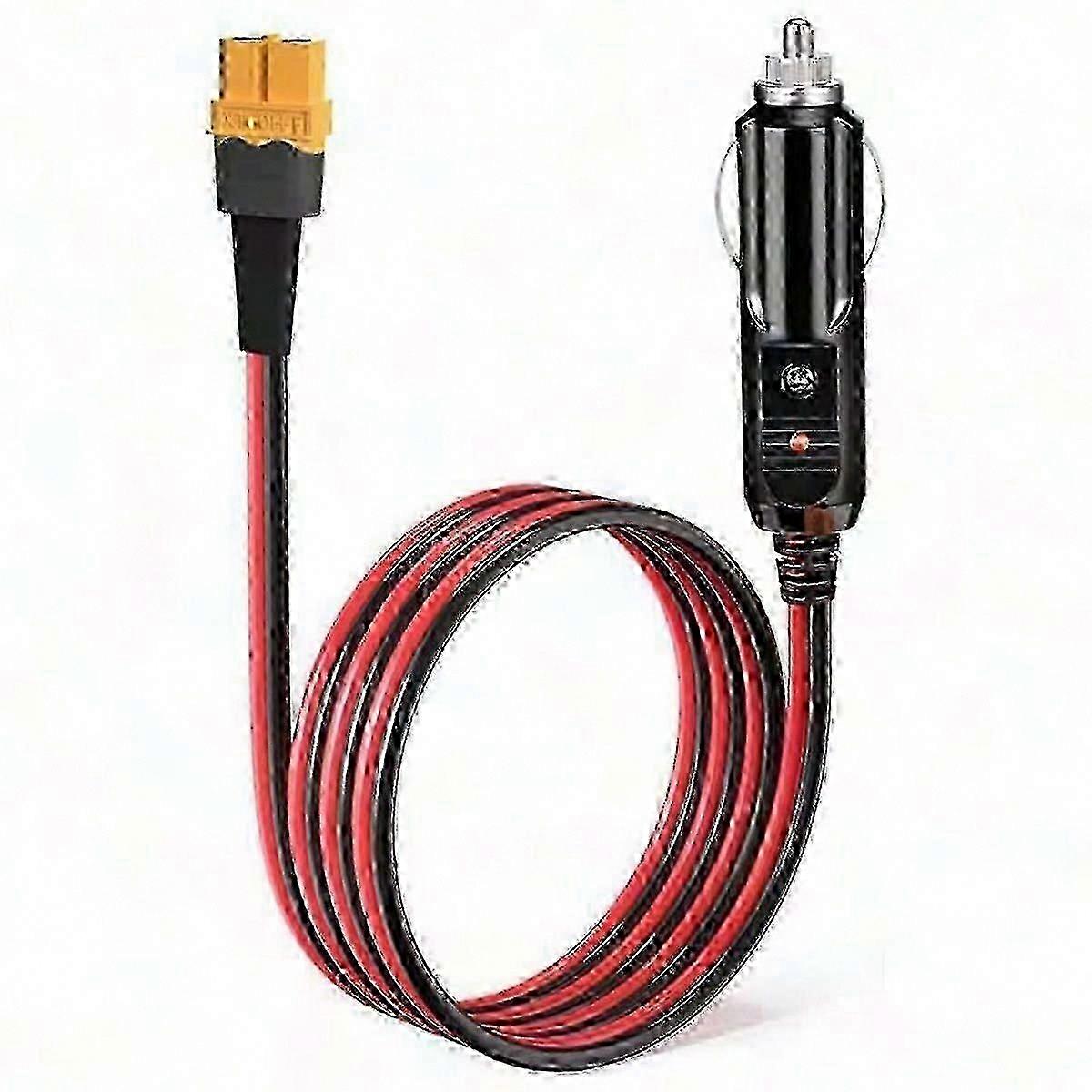 ALLPOWERS S2000 Car Charger Cable for Bluetti EB55, Anker 757/767, 12V to 24V with XT60 and Cigarette Lighter Port