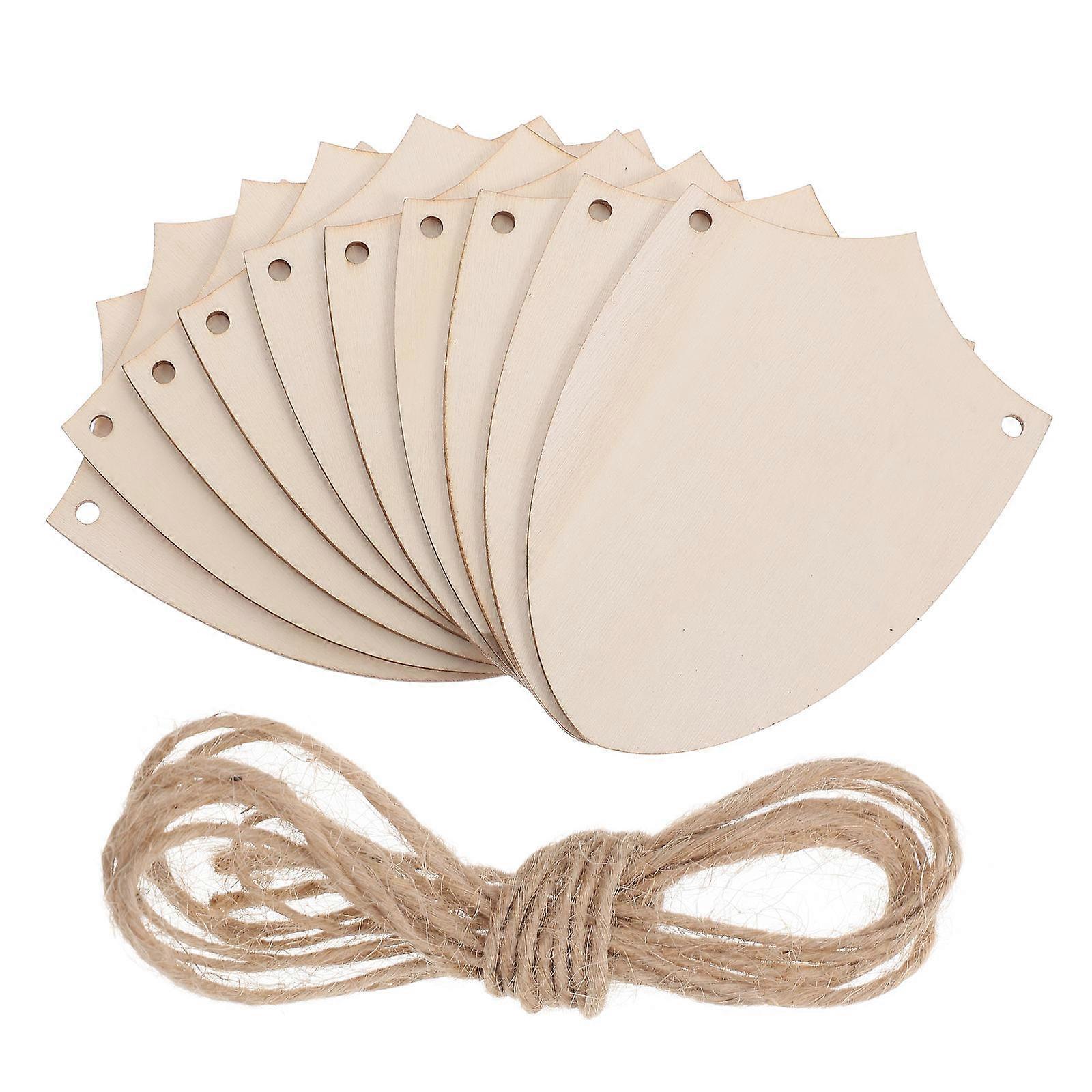 Unfinished Wooden Shield Cutouts for DIY Crafting 30Pcs