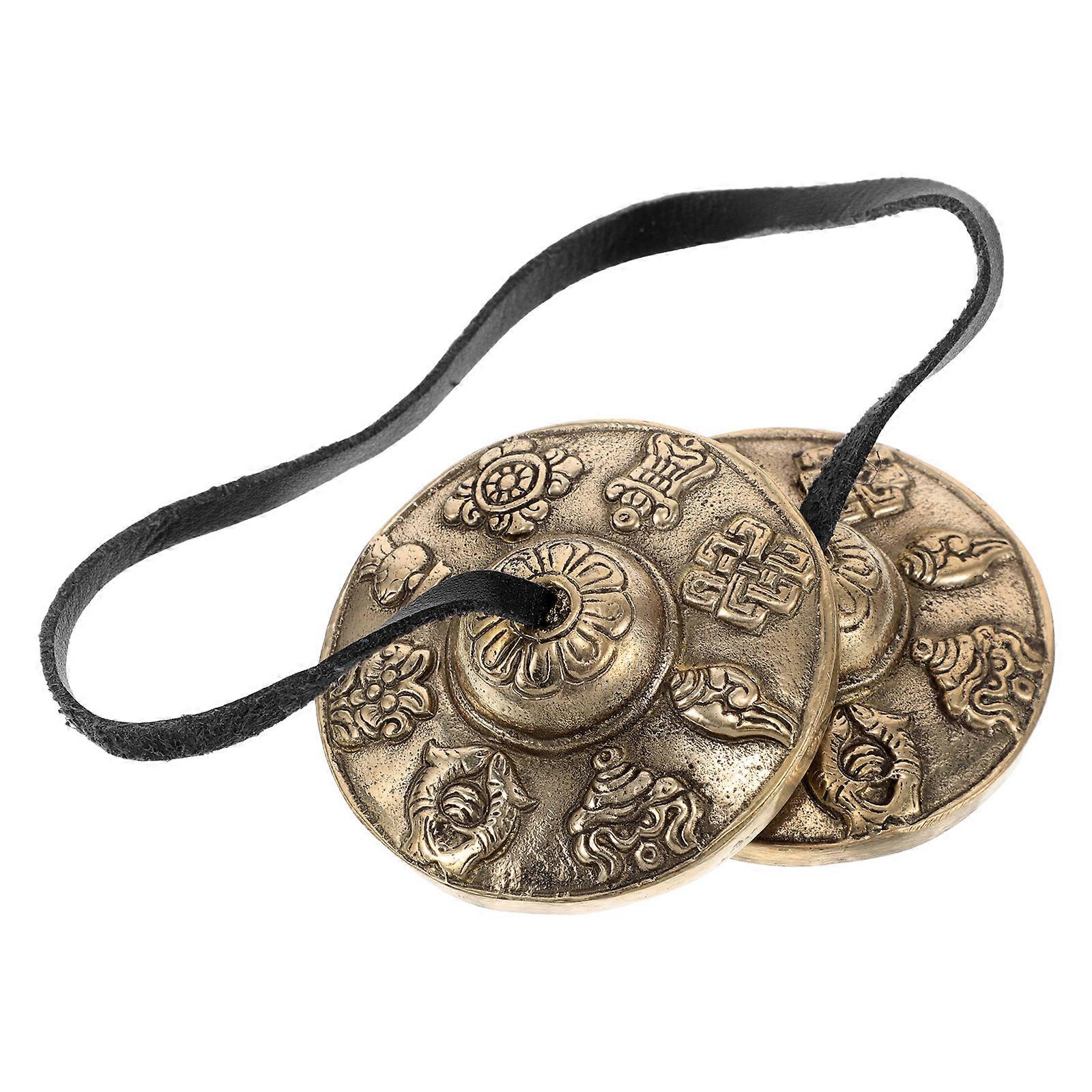 Meditation Tingsha Cymbals Brass Chimes for Mindfulness 2Pairs