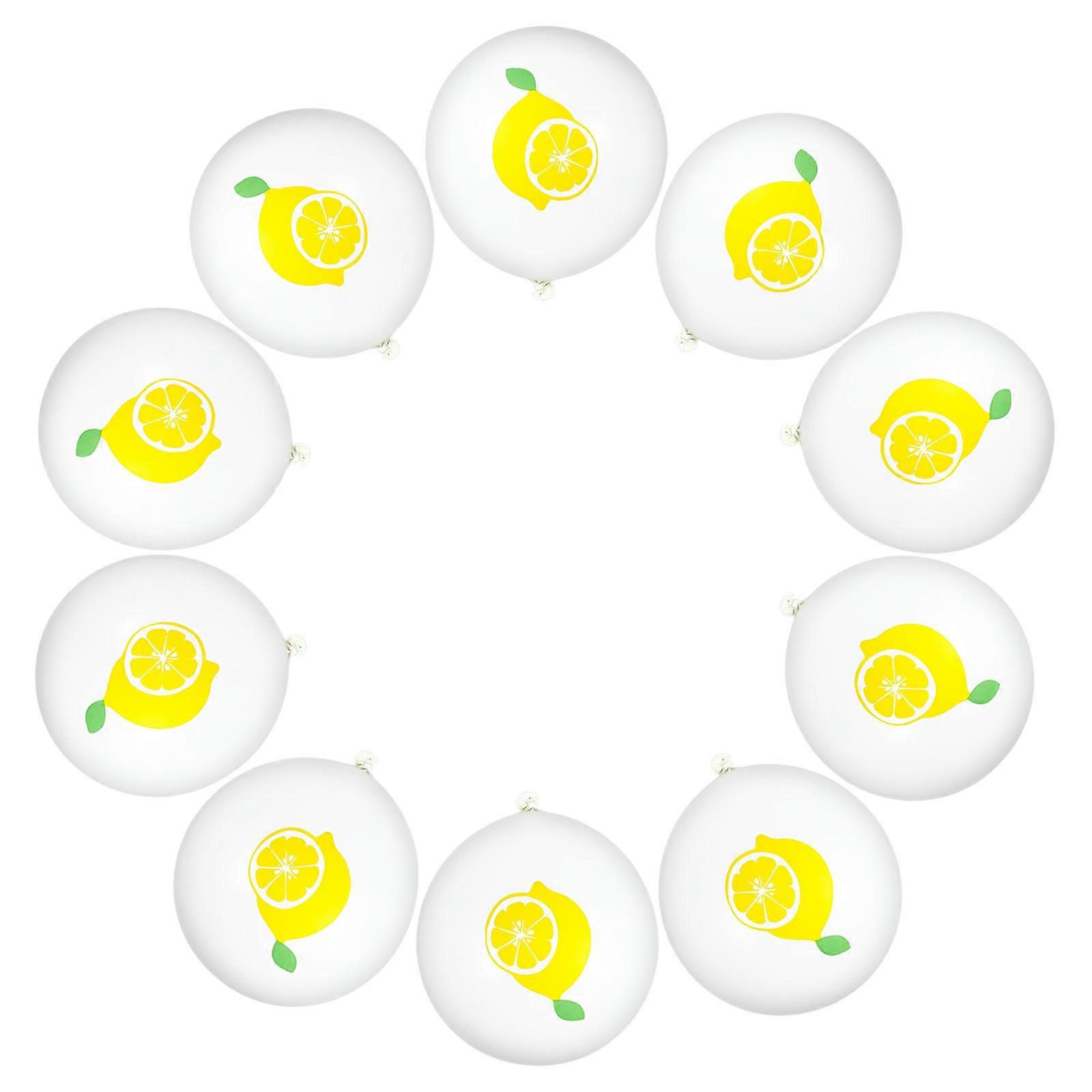 Party Balloons Lemon Pattern Latex Balloons for Decoration 2Pcs
