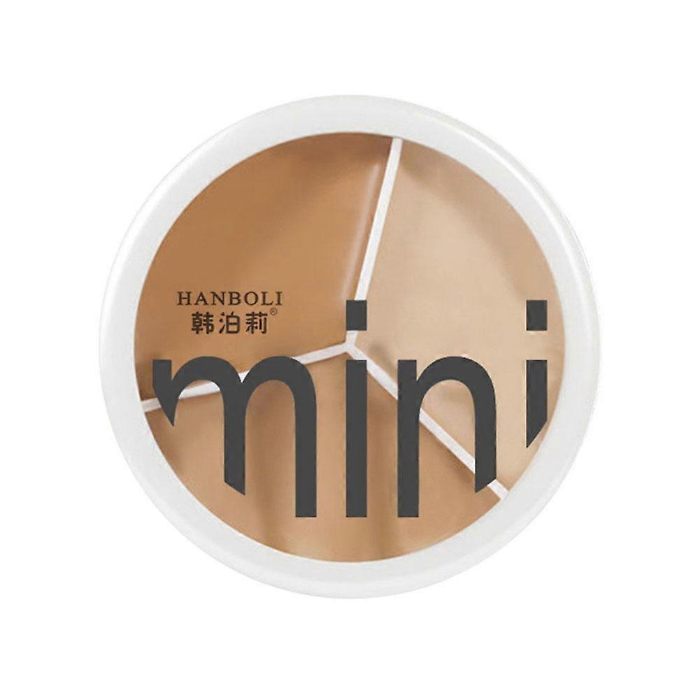 Tri-Color Concealer Palette Creamy Long-Lasting Coverage Hydrating Moisturizing Conceals Dark Circles Acne Brightens Skin Tone