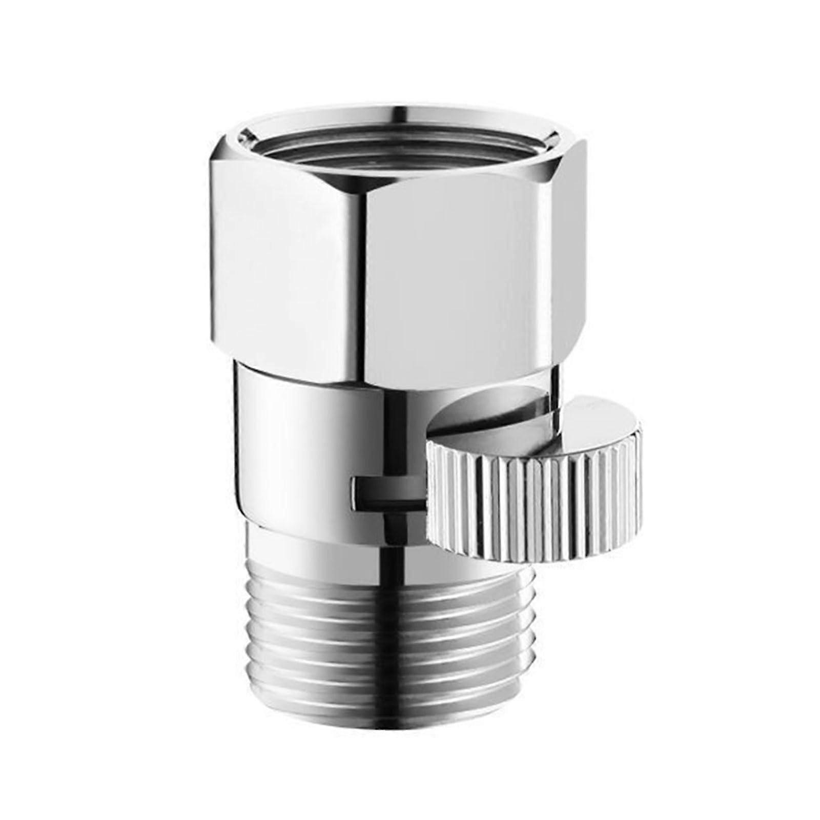 Shower Head Flow Regulator Brass ShutOff Valve, Water Flow Control, Universal Fit