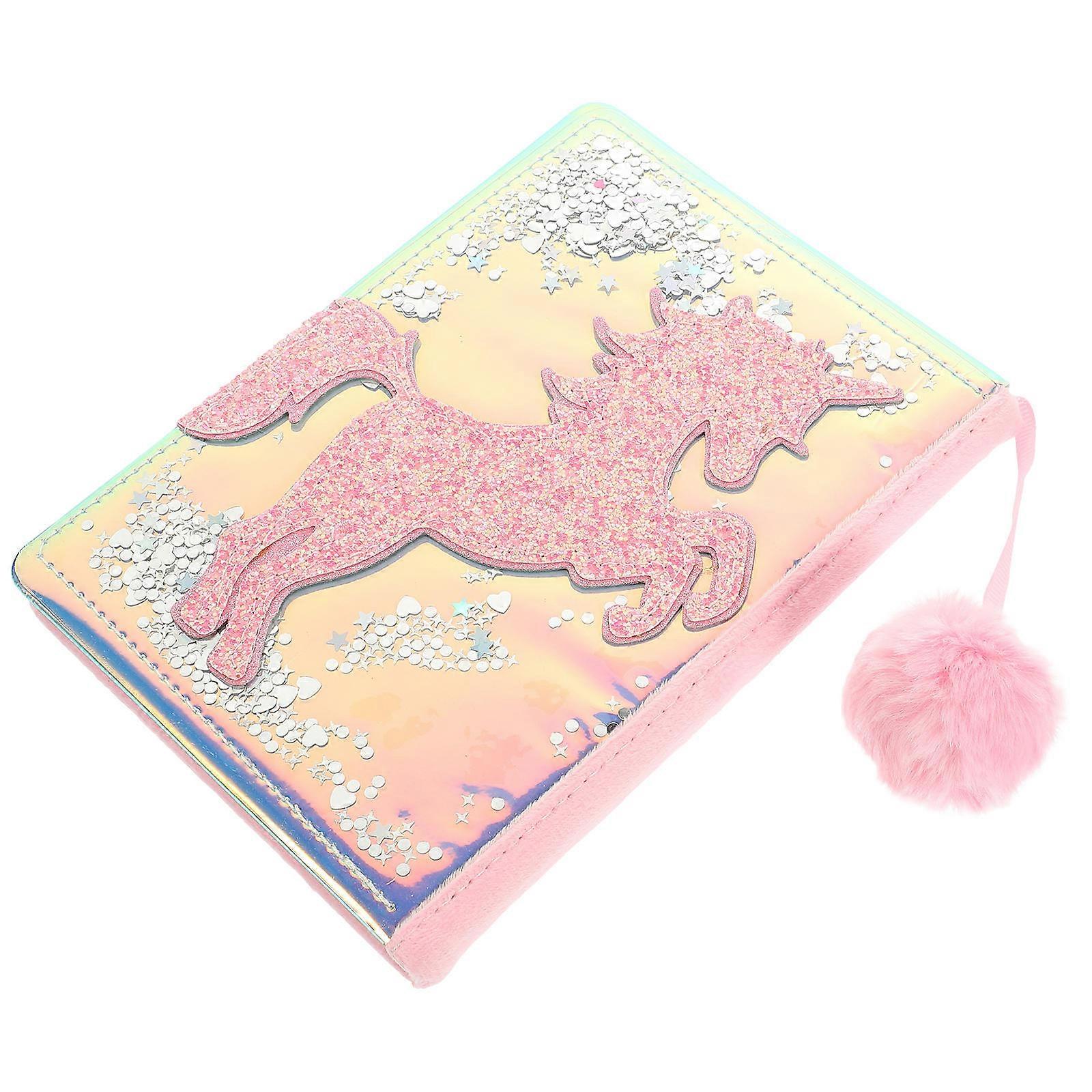 Adorable Plush Notebook Diary For Girls And Students 20.5X15CM Pink Writing 5Pcs