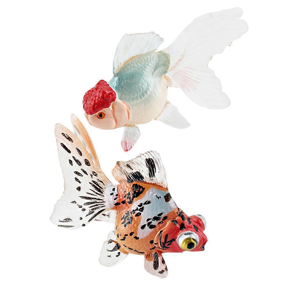 Fish Model Goldfish Figurine Decoration 10Pcs PVC Simulation Fish
