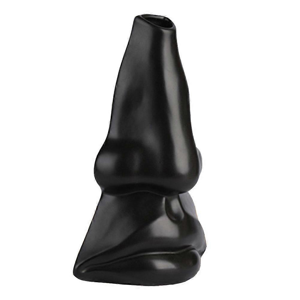 Creative Flower Arrangement Holder Room And Balcony With Abstract Style In Black Color 1Pack