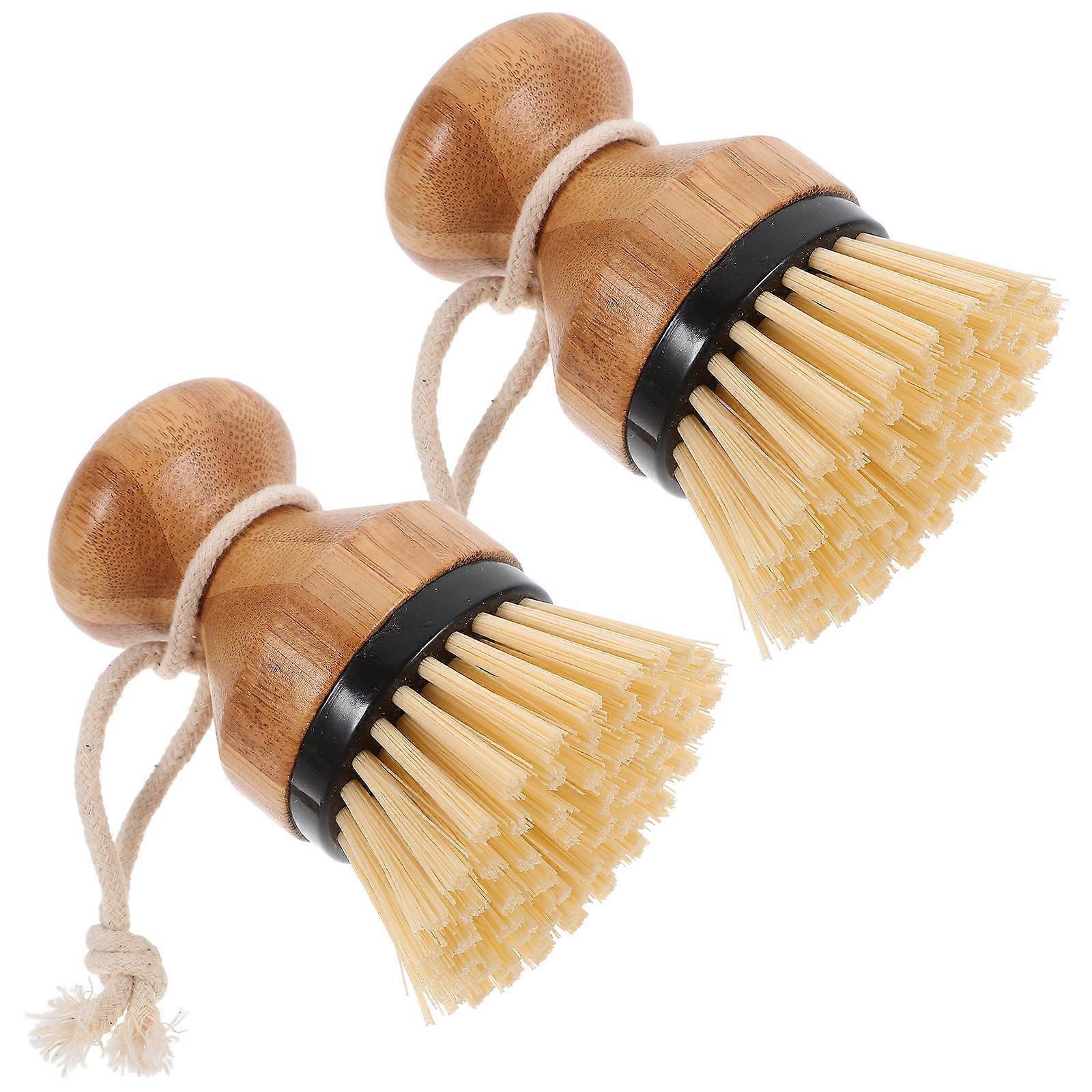 Multi-Use Kitchen Brush for Dish Cleaning 6Pcs Bamboo Handle Small Brush