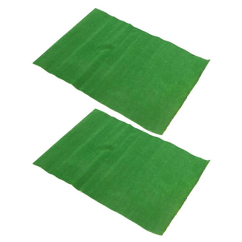 Artificial Grass Decor Turf Patch for Decoration 4Pcs Green Flexible Nylon Mat