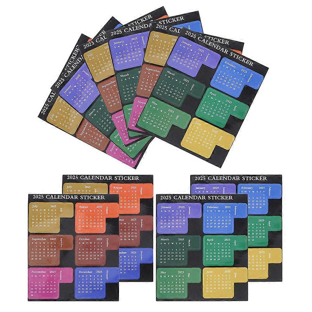 Assorted Color Monthly Index Tabs For Personal Planning Notebooks 2025 Calendar Labels 50 Sheets