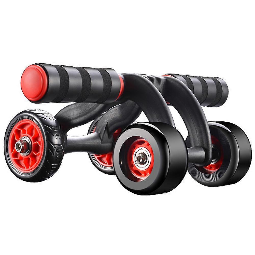 Fitness Exercise Device Abdominal Muscle Wheel for 2Pcs Black