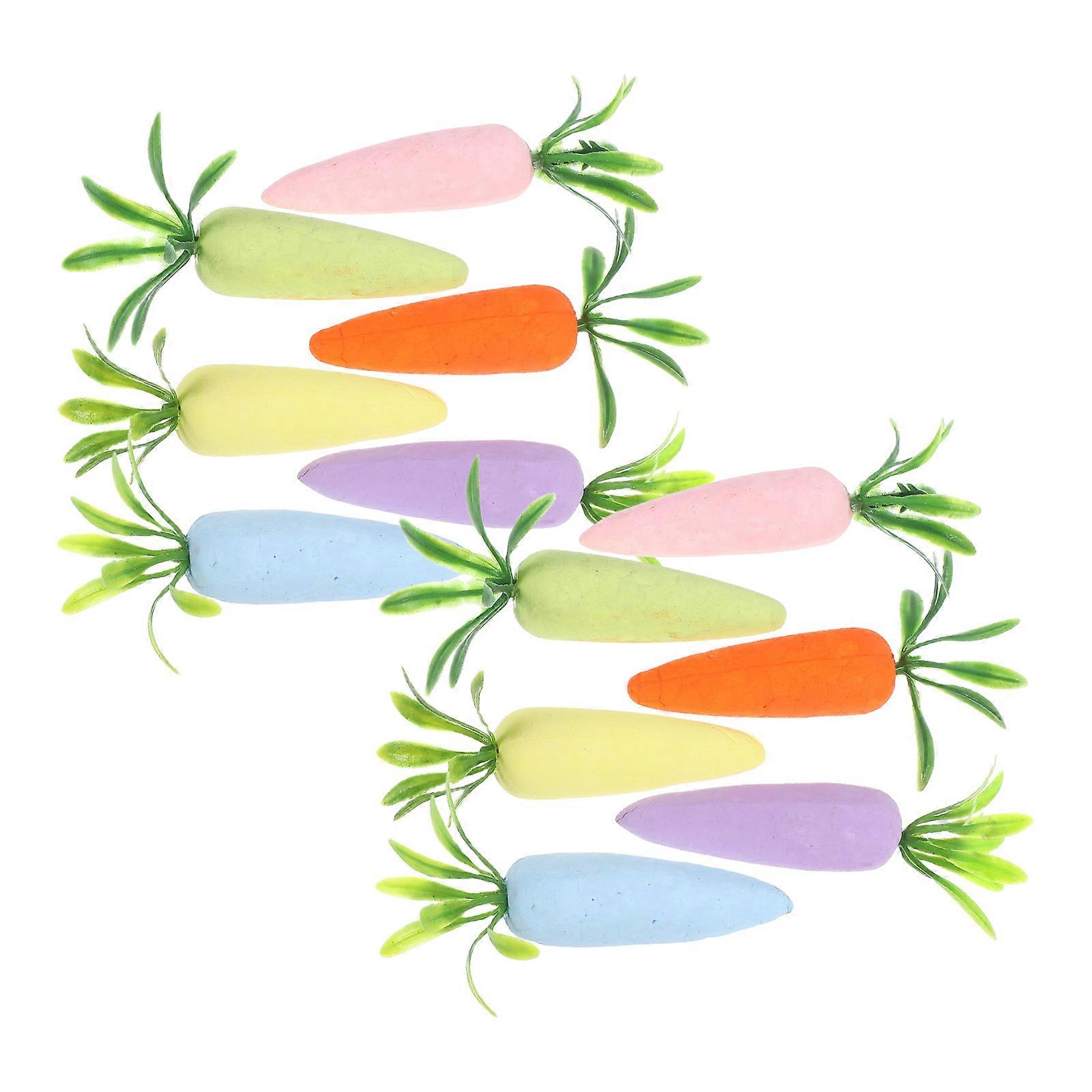 Foam Carrots for Crafts Artificial Carrot Decorations for Easter 48Pcs