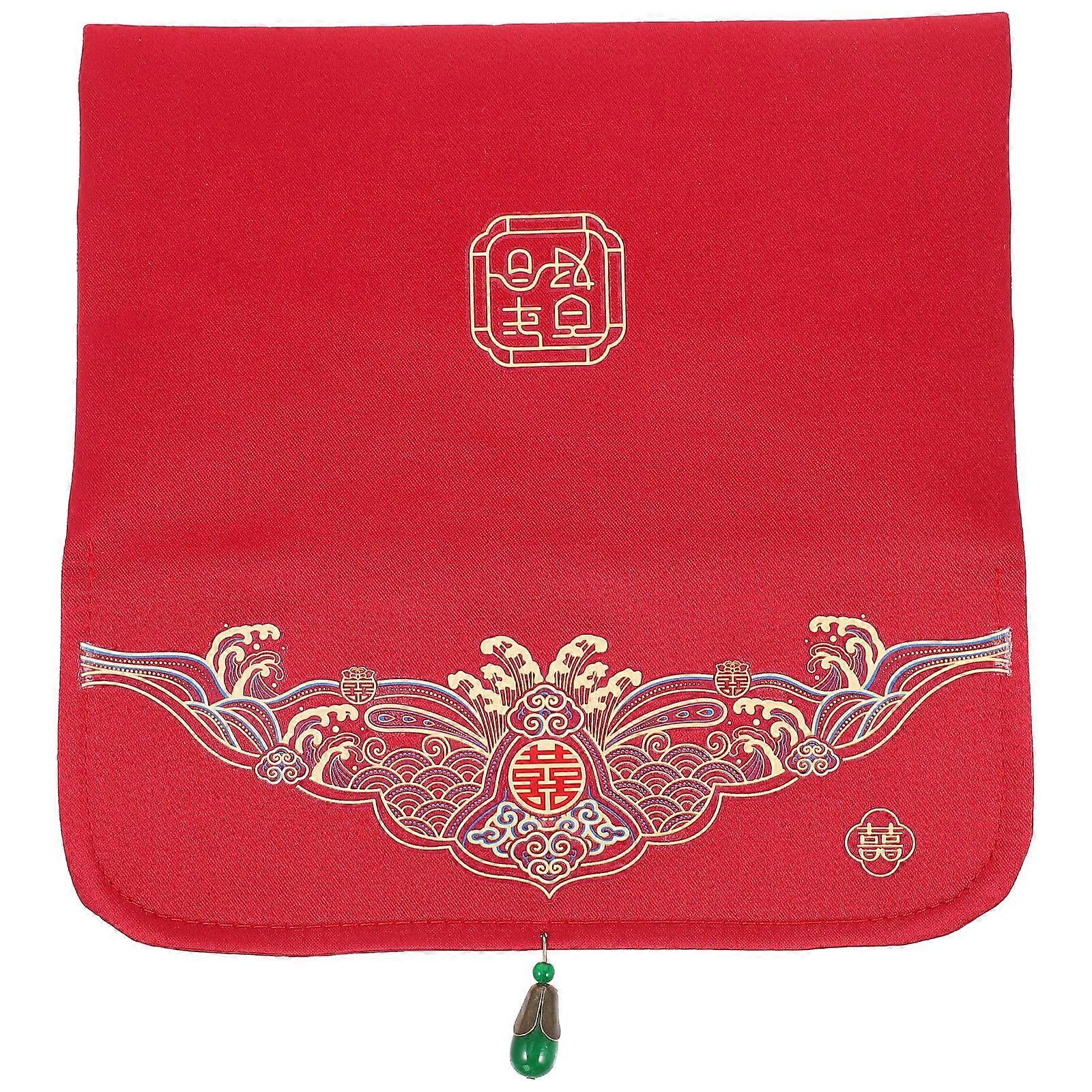 Brocade Red Envelopes Chinese Wedding Packet for Gift Use 3Pcs