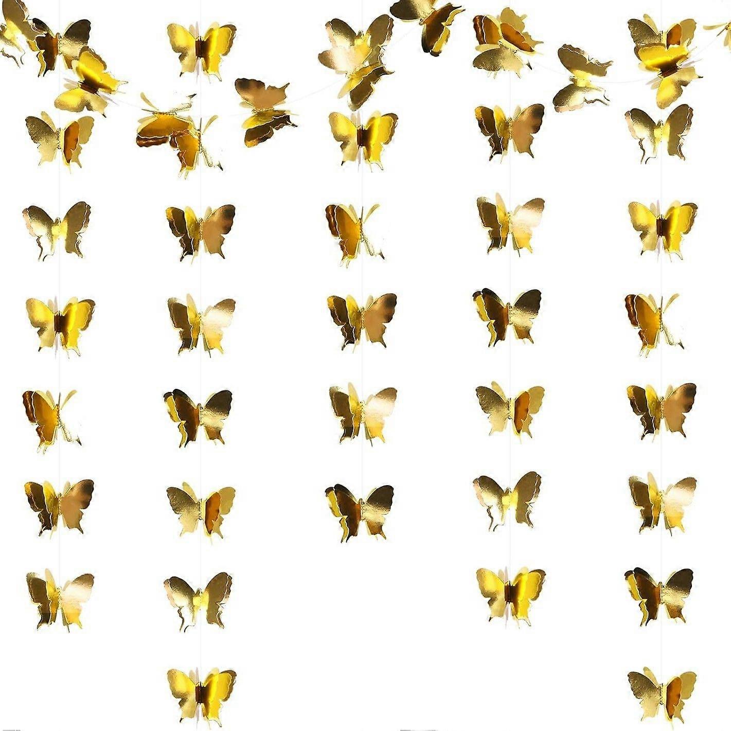 Paper string three-dimensional butterfly paper pull flower pendant birthday