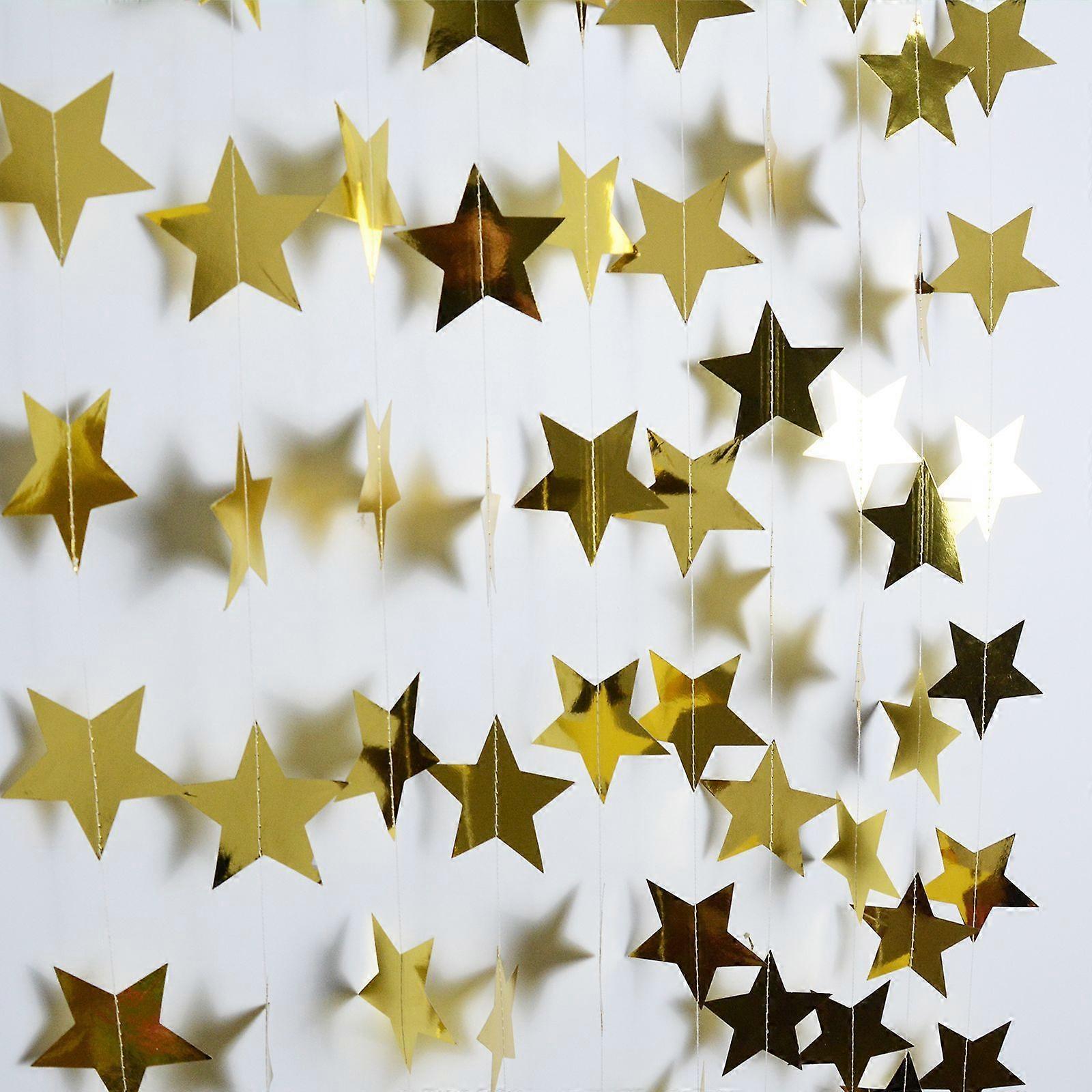 Party dance background layout double-sided black and gold five-pointed star
