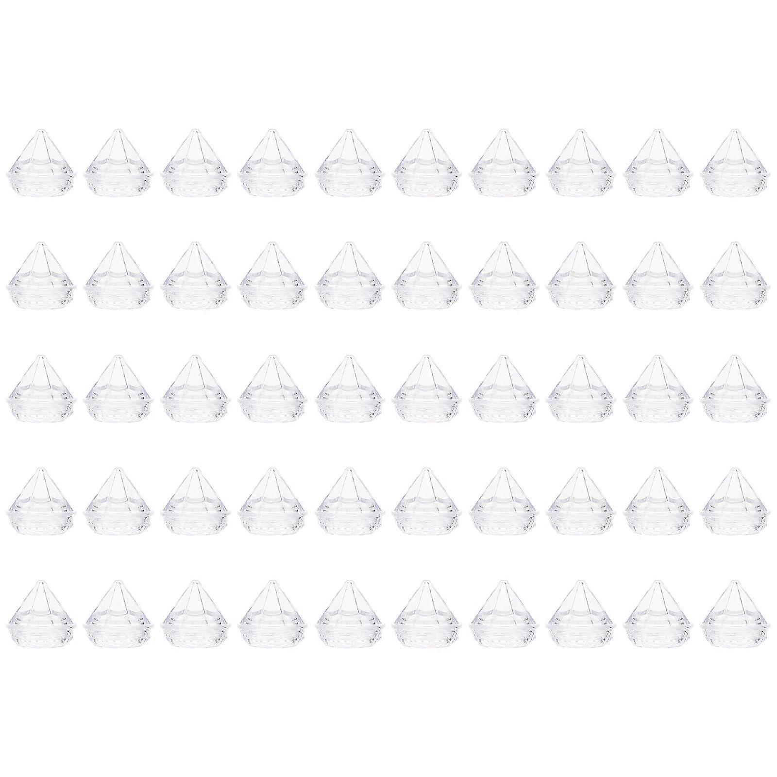 Transparent Sub Bottles for Storage Use 150Pcs Diamond Shape Cream Jars