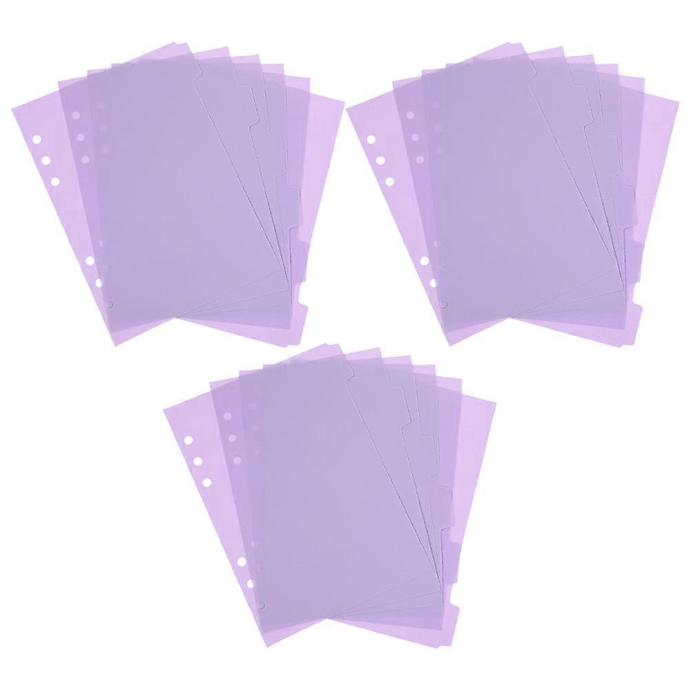 Purple Plastic Binder Dividers For Notebooks A5 Planners And Journals Writable Tabs 72Pcs