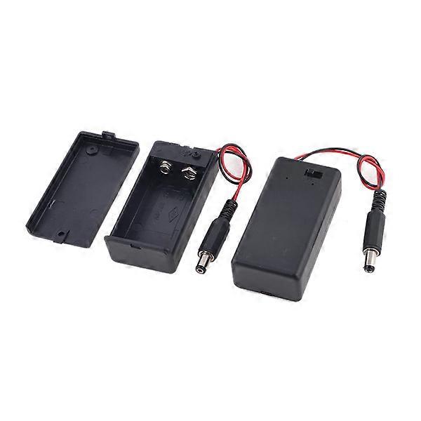 Male Plug Case Battery Holder Designed for 9V Battery 2Pcs with Cover