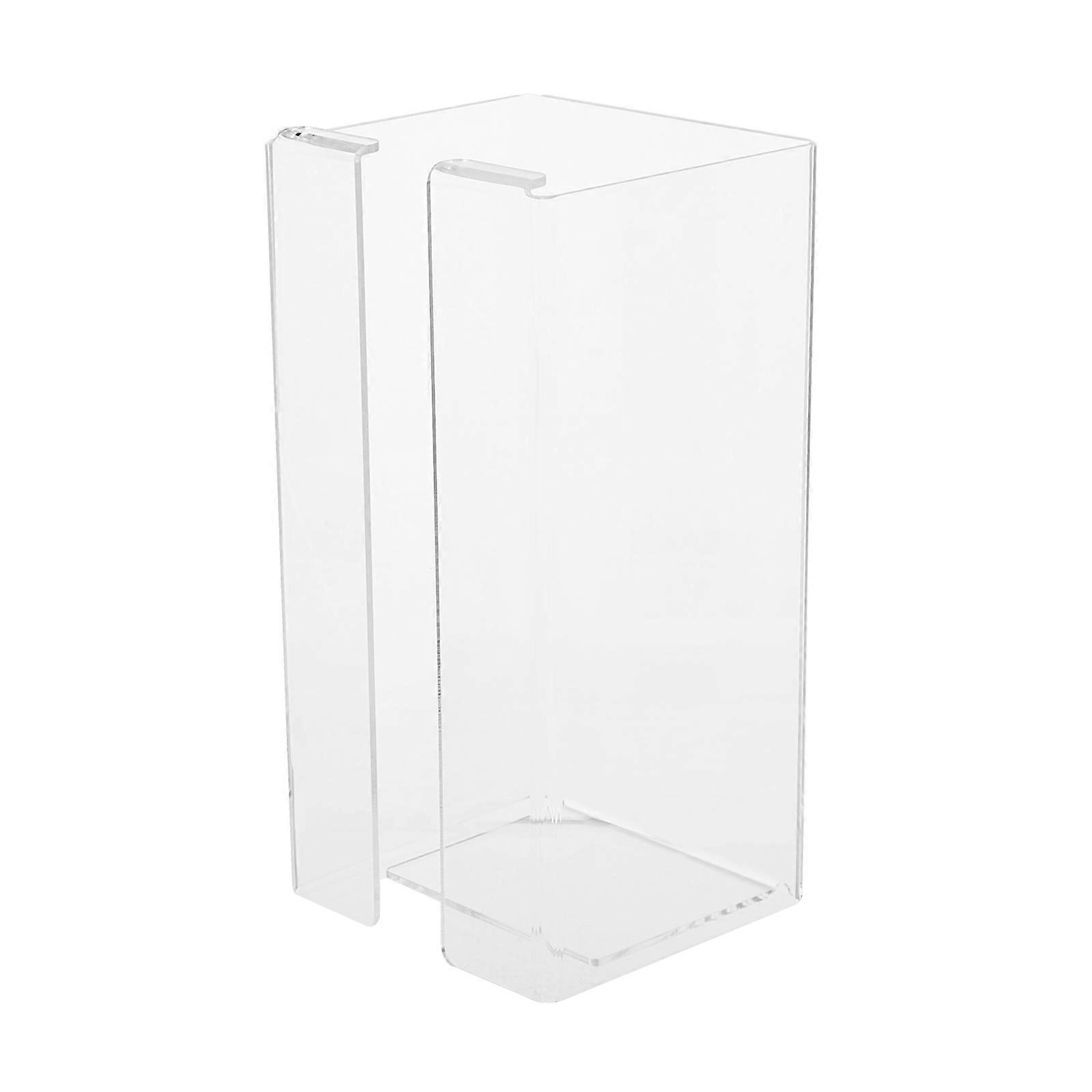 Bathroom Tissue Storage Box Wall Mounted Holder Transparent 2Pcs