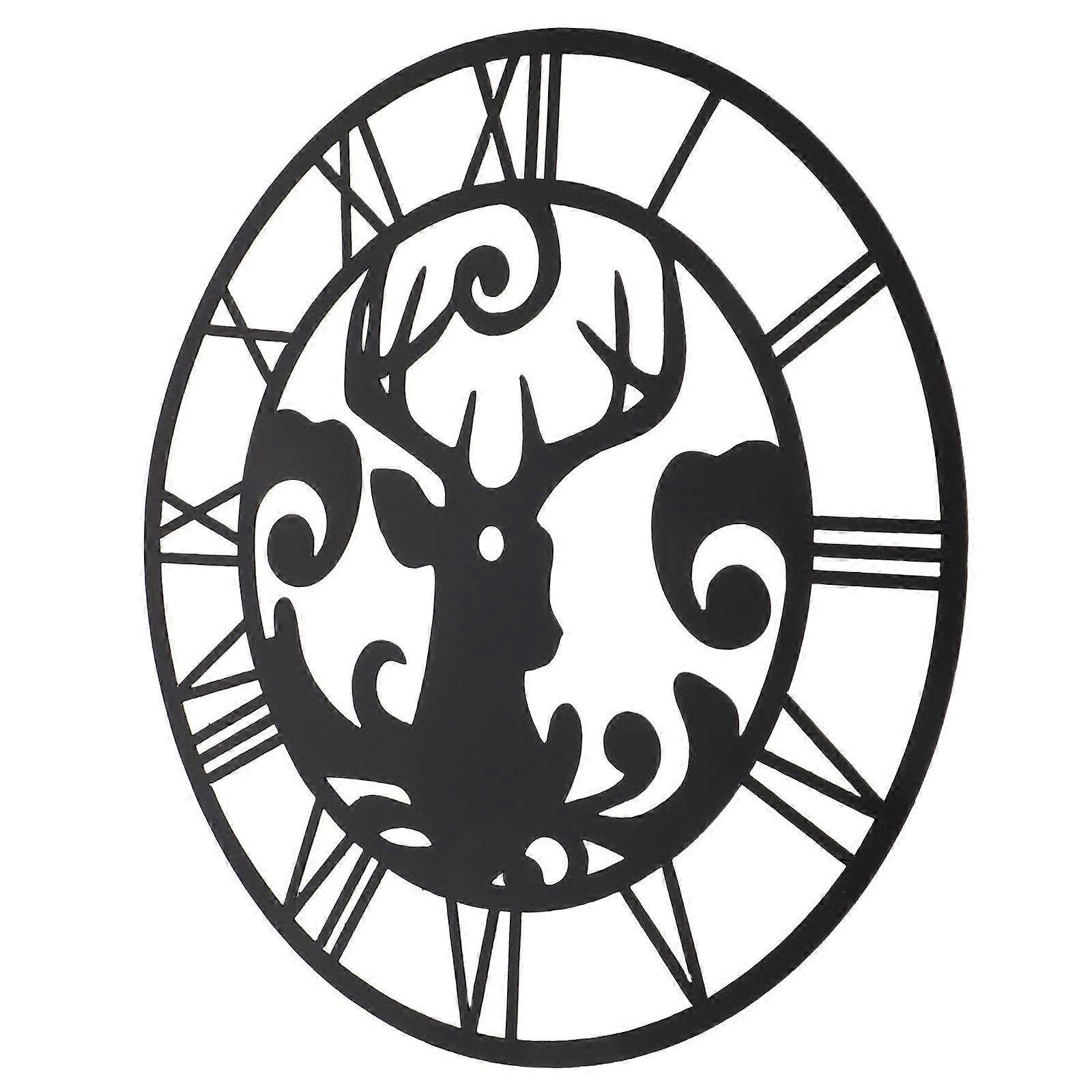 Acrylic Wall Clock Face Sticker Mirror Clock for Wall Decor 4Pcs Black