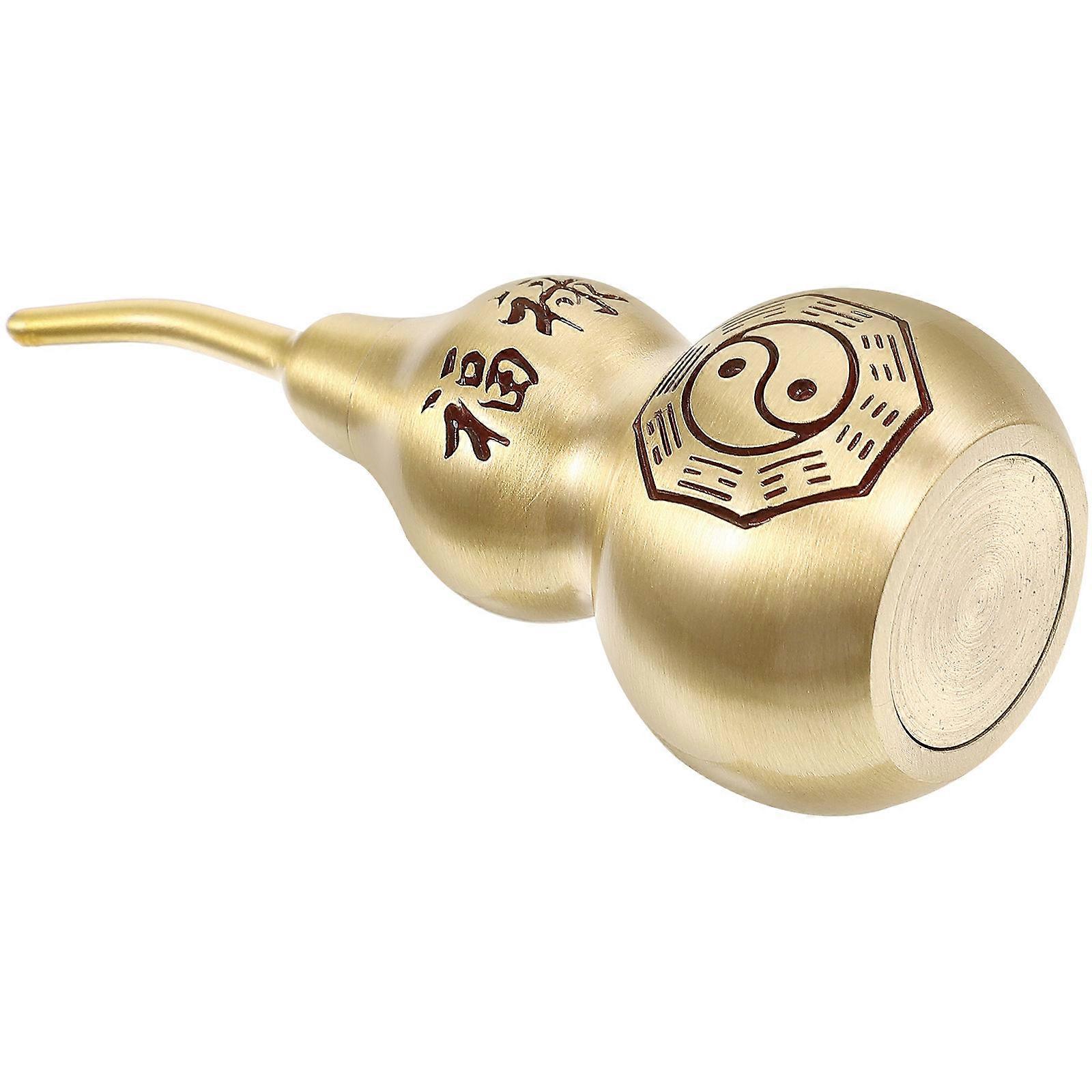 Gourd Shape Decorative Statue For Family And Friends Golden Color Symbolic Blessing 2Pcs