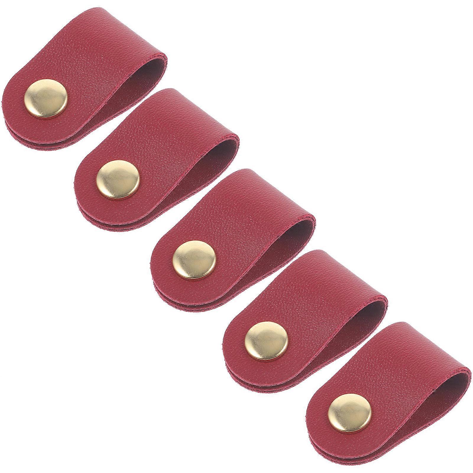 Cable Organizer Cable Winder for Home Use 25Pcs Dark Red Artificial