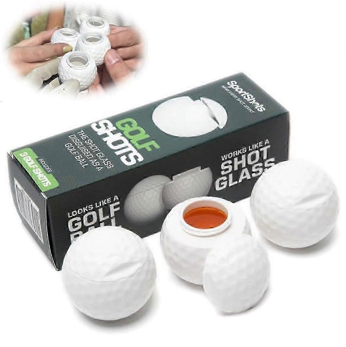 لقطات الجولف - نظارات طلقة على شكل كرة جولف ، زجاج طلقة كرة الجولف الإبداعي 1.5 أوقية مع غطاء ، كوب صغير جديد لحفلة الجولف ، هدية مثالية ل Gol