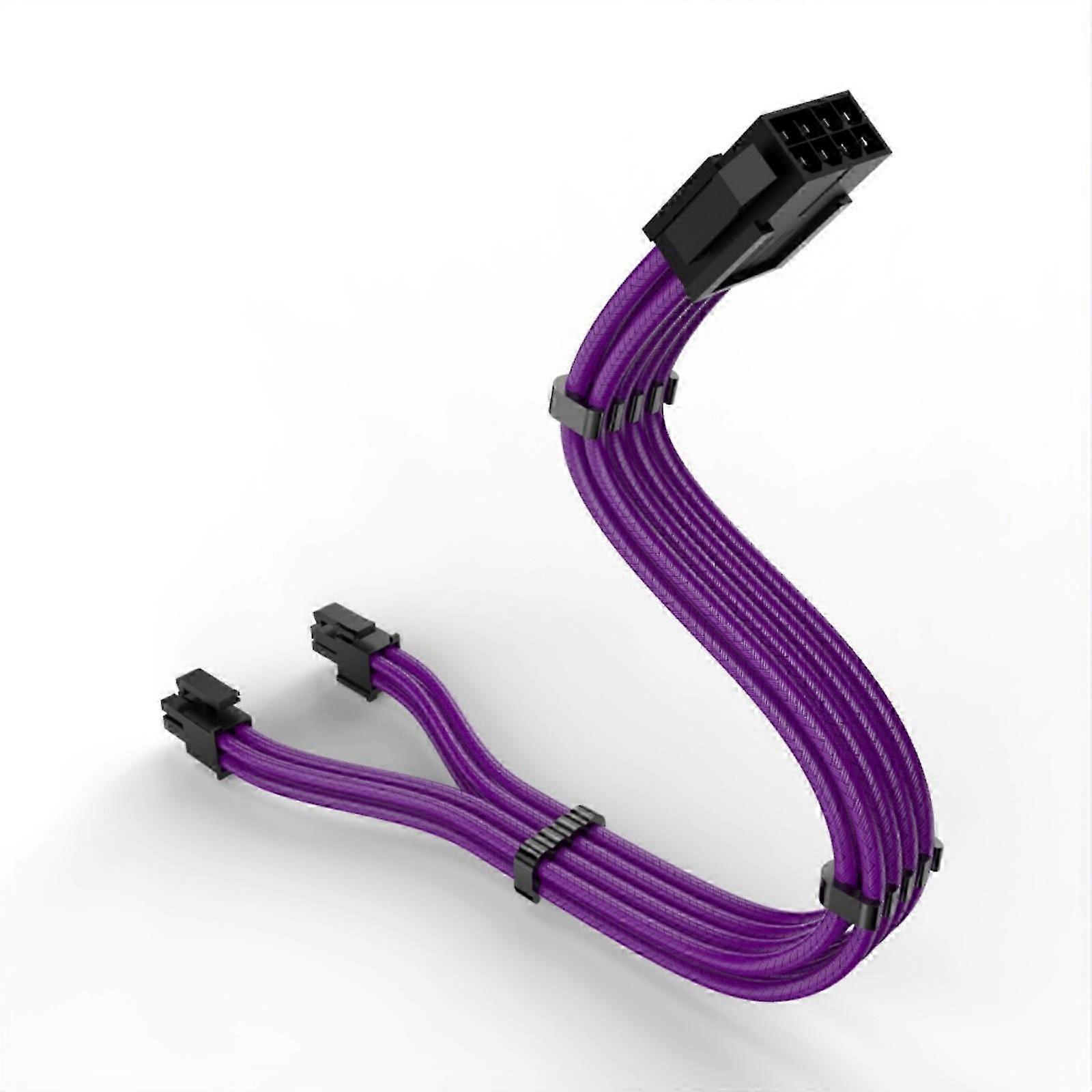 8Pin CPU Power Extension Cable Wire Compatible for 4+4Pin Motherboards Tin-Coating Bronze Wire For Efficient Setups Purple 26s