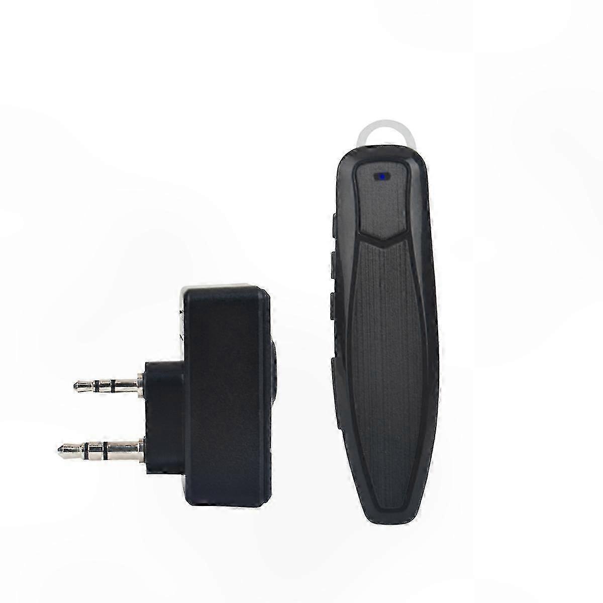Wireless Bluetooth PTT Headset with Earpiece & K Plug for Hands-Free Microphone Adapter