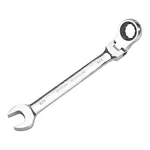 7/8 Inch SAE FlexHead Geared Ratchet Wrench, 72Tooth Ratcheting, Box End Head, Combination Wrench Spanner