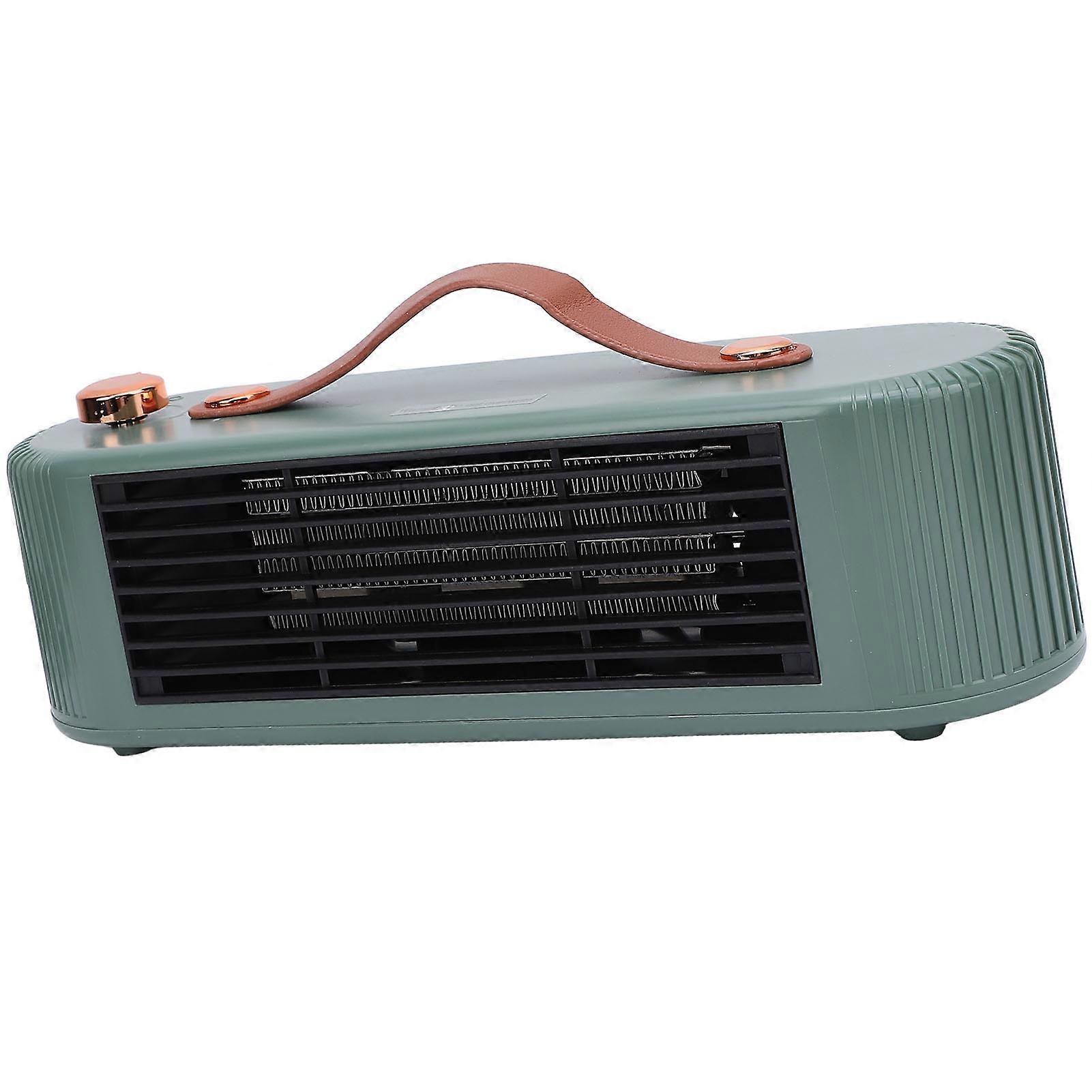 Space Heater 2 Gears Fast Heating Desk Heater Overheating Protect 800W Miniature Heater for Home Office Green EU Plug 220V