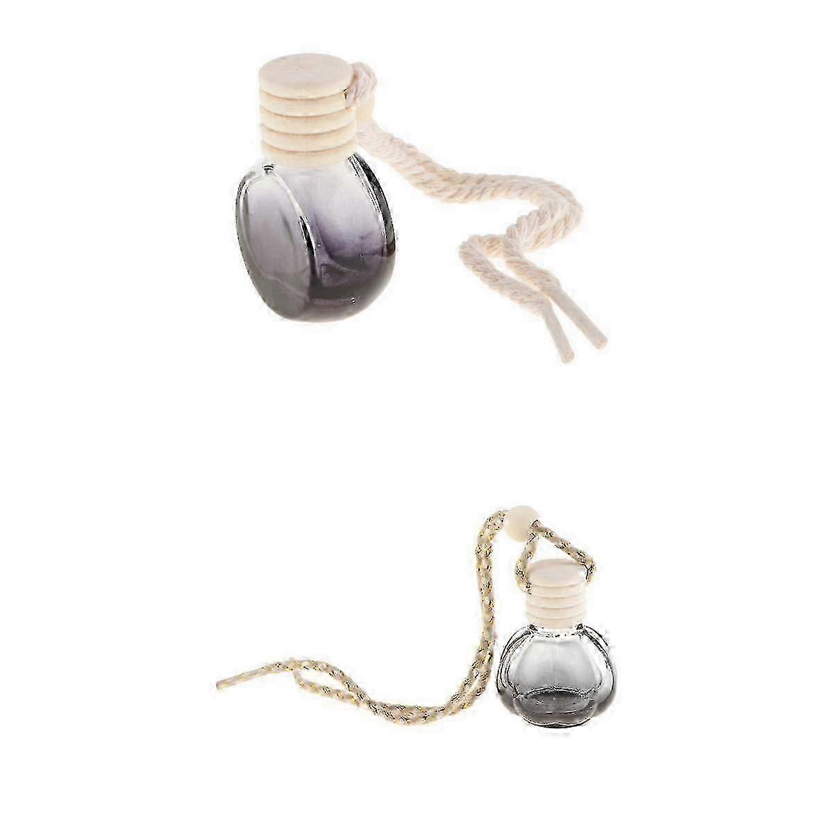 2 Pieces 10ml Empty Perfume Bottle Car Pendant Hanging Ornament