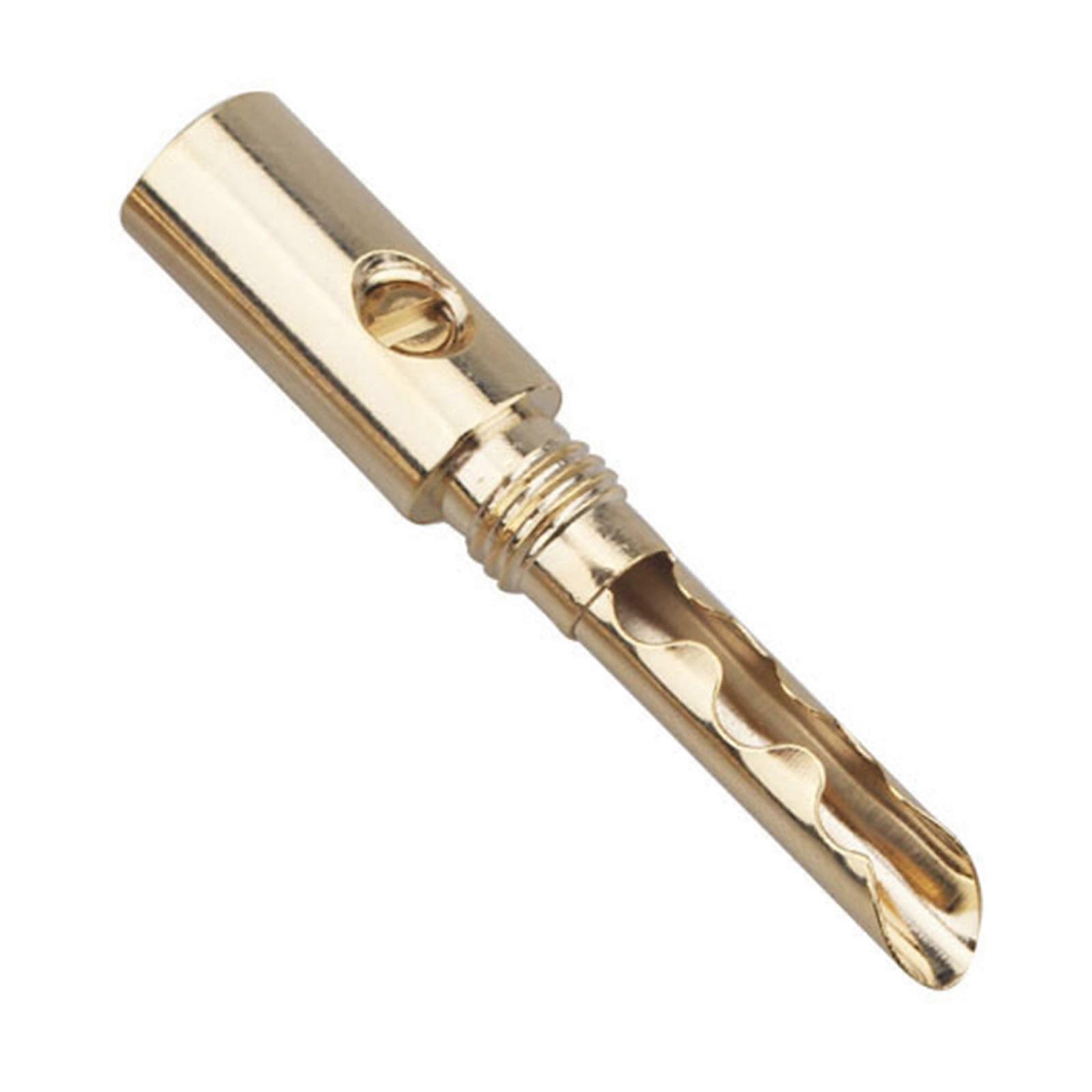 Gold Plated Banana Plug Speaker Connectors for HIFI Speaker Banana Plug Cable Wire Adapter Signal Transmission Adapter Multicolor