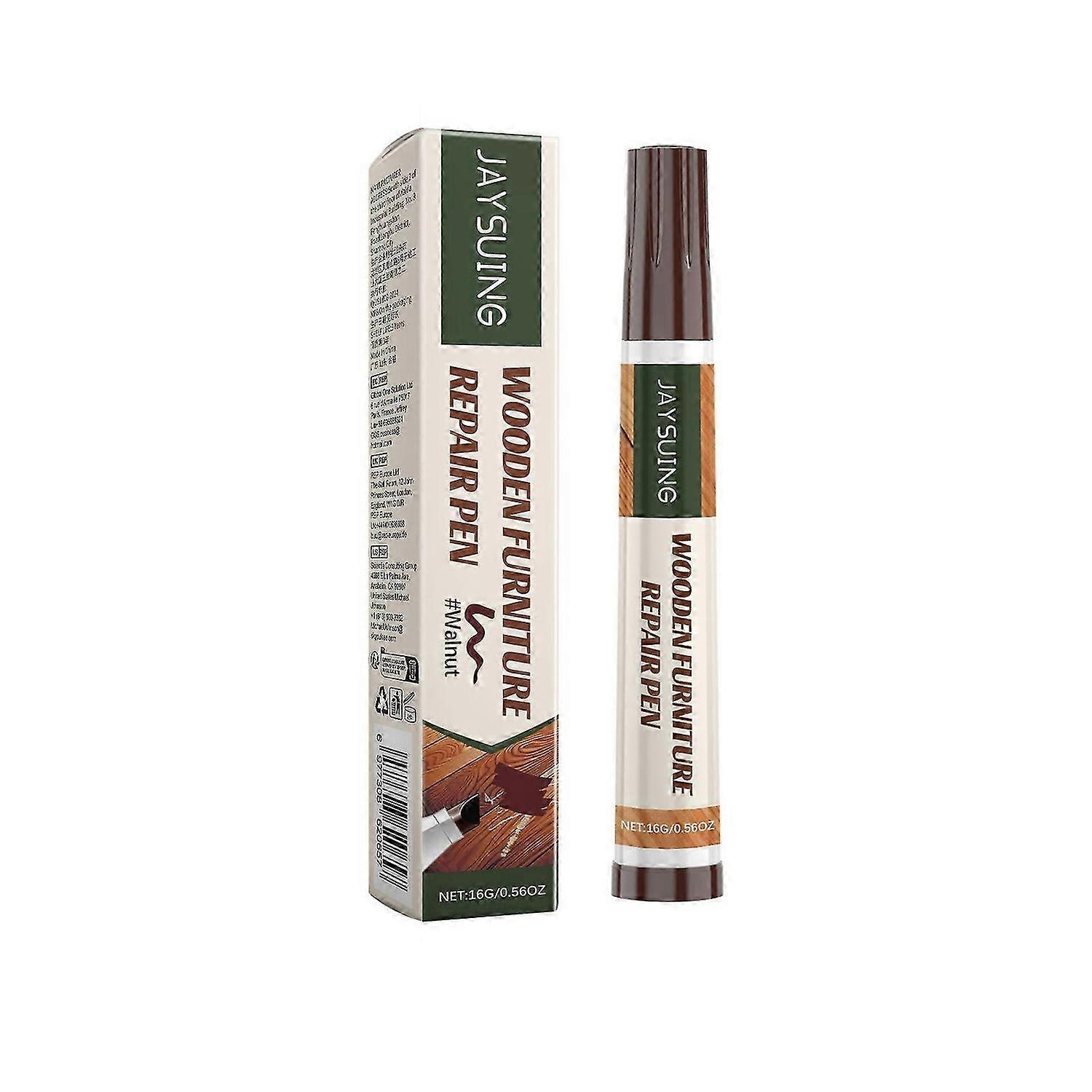 Trämöbelpenna, färgreparation av trädörrar, reparationspenna för möbelfärg, reppenna för golv, valnöt