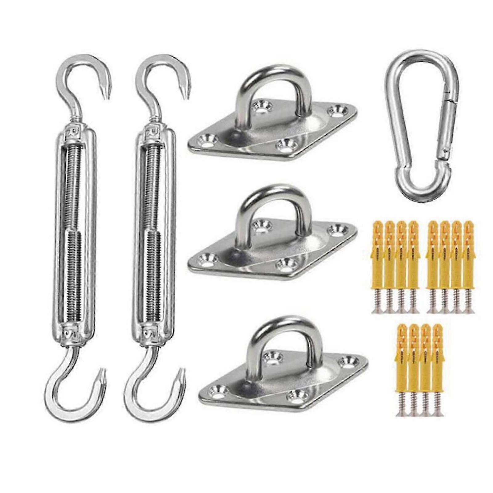 Heavy Duty Rectangular and Square Shade Sail Accessories Kit compatible Patio, Lawn and Garden Canopy Installation Myi