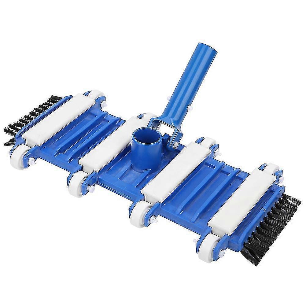 Pool Cleaning Vacuum Head Flexible with Wheels and Side Brushes Durable Material Efficient Dirt Removal Suitable for Pool Maintenanc