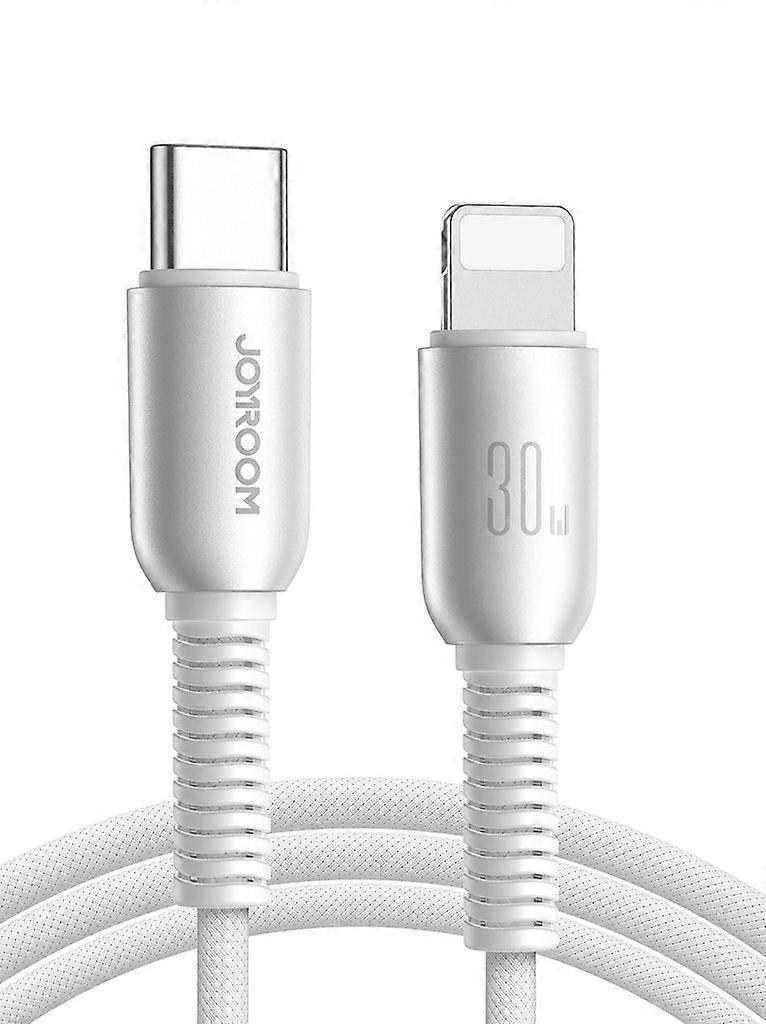 Joyroom USB-C-auf-Lightning-Kabel, Schnellladefunktion (30 W), 1,2 m – Hellgrau