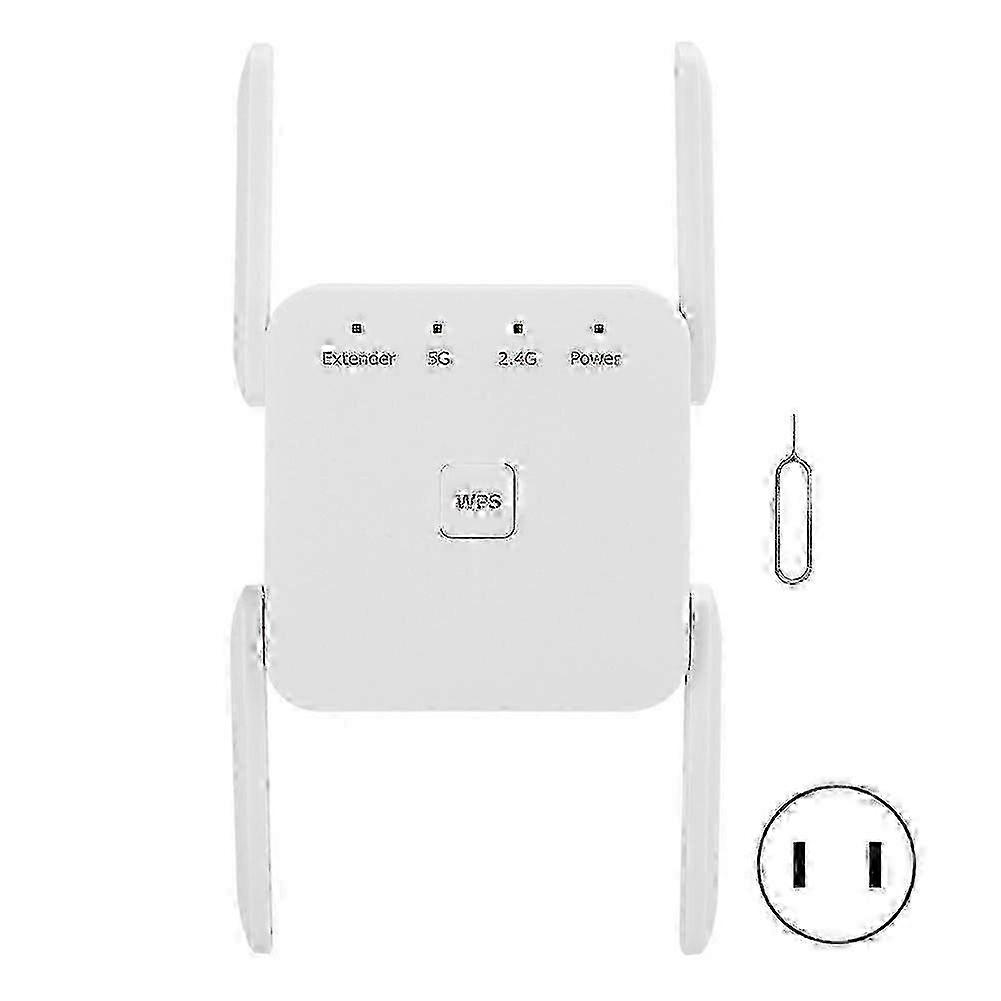 Wifi Range Extender Network Port Wall Plug Wireless Relay 1200m Dual Frequency 100?240vus Plug