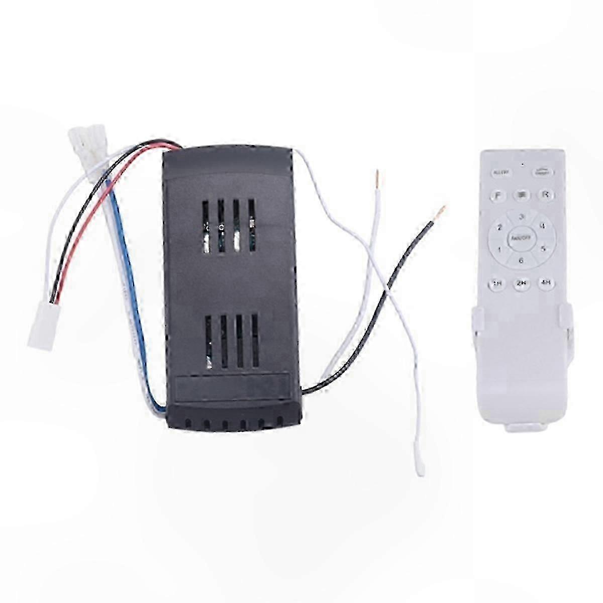 Ceiling Fan Remote Control Kit with 6-Speed and Timer Function, Universal Replacement for DC Fans