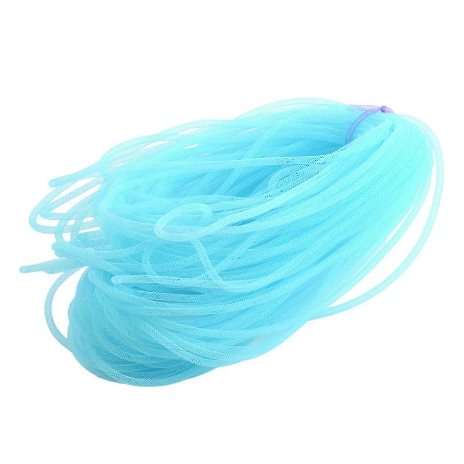 Mesh Binding Ribbon Mesh Tube Sinamay Hat Binding Tape Trim for Bowknot Headband Making Accessories Project Materials  light blue