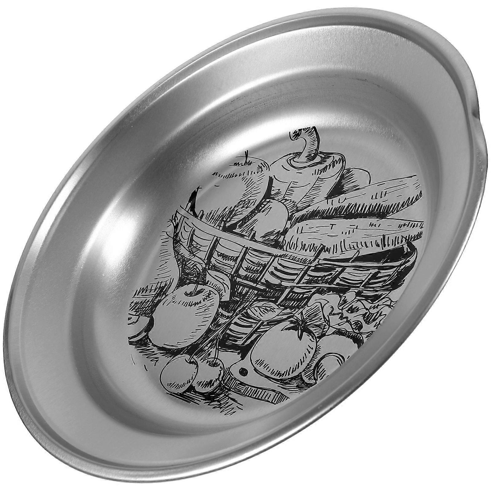 Vintage Style Tinplate Food Tray for Multi-Function Snack Serving Use